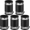 5 Pcs Flexible TPE Coupling with Stainless Steel Clamps for Plastic and Copper Plumbing Connections, High Temperature Resistant Material, Black (1...