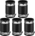 5 Pcs Flexible TPE Coupling with Stainless Steel Clamps for Plastic and Copper Plumbing Connections, High Temperature Resistant Material, Black (1...