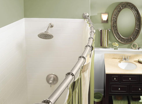 Moen SR2100BN Shower Curtain Rolling Rings, Pack of 12, Brushed Nickel...