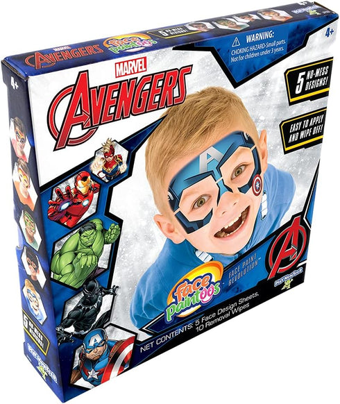 Face Paintoos — Marvel Avengers — Face Design for a Face Paint Alternative for Kids Ages 4+...