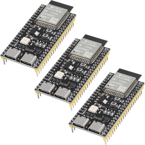 AITRIP 3PCS ESP32-S3-DevKitC-1-N16R8 ESP32-S3 ESP32 WROOM-1-N16R8 Development Boards 16M External Flash Expansion 8M PSRAM with WiFi, Bluetooth 5....