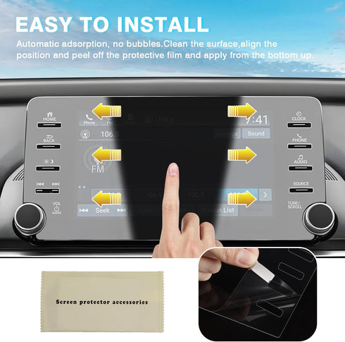 Karltys 2 Pack Screen Protector for Honda Accord Accessories 2018-2022 Accord EX EX-L Sport Touring 8-Inch Touchscreen, 9H Tempered Glass Car Radi...