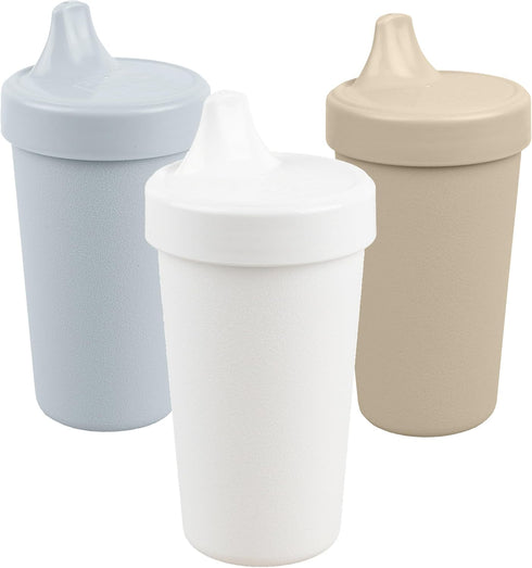 Re-Play Sippy Cups for Toddlers - 10 Oz. Reusable Spill Proof Cups for Kids, Dishwasher/Microwave Safe - Made in USA - Set of 3-3.13" x 6.25" - Se...
