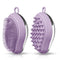 Pet Grooming Bath Massage Brush with Soap and Shampoo Dispenser Soft Silicone Bristle for Long Short Haired Dogs Cats (PURPLE)...