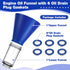 Feekoon Engine Oil Funnel with 6 Oil Drain Plug Gaskets, Compatible with Toyota/Lexus/Scion Vehicles, Oil Funnel for Oil Change with Threaded Oil ...