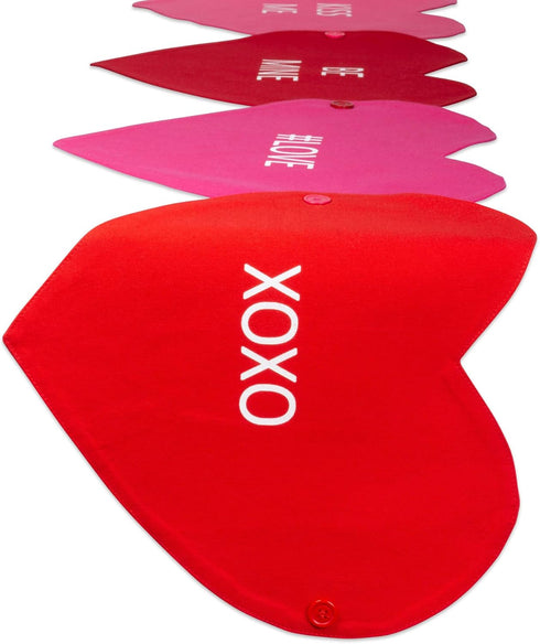 DII Valentine's Day Table Top Collection, Placemat/Table Runner, 14x58, Sweet Talk, 4 Piece...