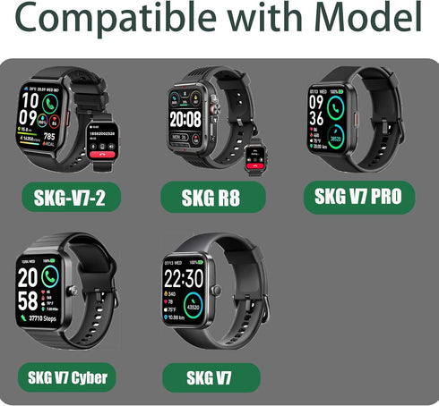 Compatible with SKG V7 Pro Smart Watch Charger, 2 Pin Magnetic USB Replacement Charging Compatible with SKG V7-2, V7, V7 Pro, V7 Cyber, R8 Smart W...