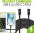 Type C to Type C Data Charging Cable, 4ft (1.2m) long Reversible USB Type-C Charge & Data Sync Cable for Samsung Galaxy S8/S8 Plus, Nintendo Switc...