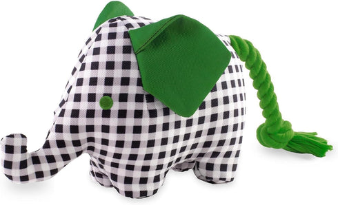 Kate Spade New York Dog Toy Rope with Squeaker and Crinkle Material, Gingham Elephant Tug Toy, Cute Dog Toy with Soft Durable Fabric, Pet Toy for ...