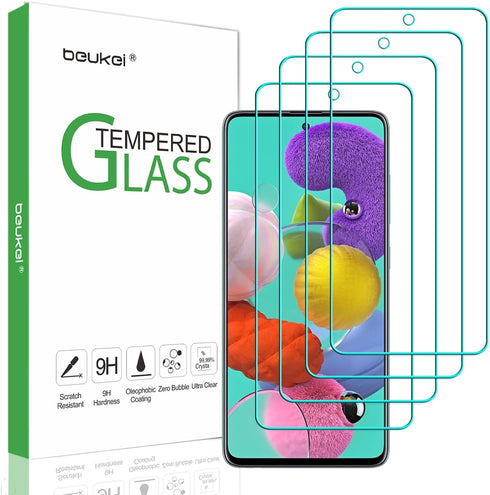 (4 Pack) Designed for Samsung Galaxy A53 5G / A52 / A52 5G / A51 / A51 5G / A51 5G UW Screen Protector Tempered Glass,Touch Sensitive,Case Friendl...