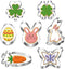 LUBTOSMN Shamrock Easter Cookie Cutter Set-3 Inches-7 Piece-Shamrock, Egg, Bunny, Carrot, Flower, Butterfly, Bunny Face, Easter Cutter Fondant Mol...