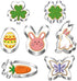 LUBTOSMN Shamrock Easter Cookie Cutter Set-3 Inches-7 Piece-Shamrock, Egg, Bunny, Carrot, Flower, Butterfly, Bunny Face, Easter Cutter Fondant Mol...