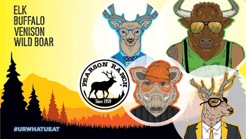 PEARSON RANCH SINCE 1959 Meat Sticks Variety - Elk, Buffalo, Venison, Wild Boar - Exotic Jerky Sticks, No Added Nitrites, High-Protein, Paleo & Ke...