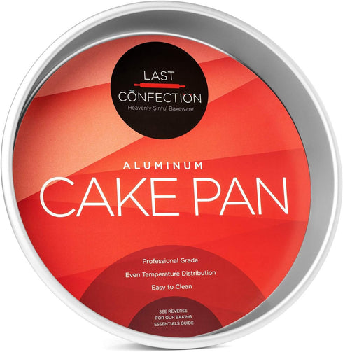 LAST CONFECTION 10" x 2" Aluminum Round Cake Pan - Professional Bakeware...