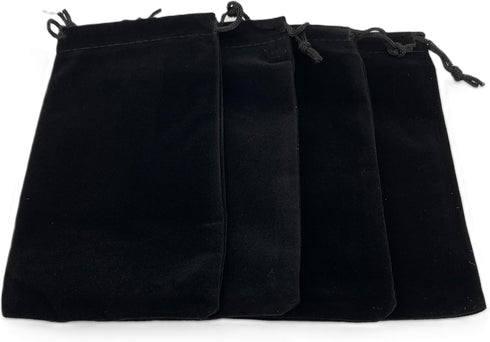 AEAOA Gift Bags, Pack of 25 Pieces 6" X 4" Velvet Drawstring Jewelry Pouches, for Candy, Pins, Jewelry, Treats, Birthday Party Favors (Black)...