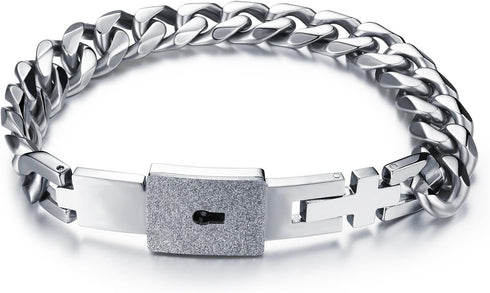 His & Hers Matching Set Couple Only You Have My Key Bangle Bracelet Simple Korean Style in a Gift Box...