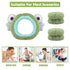 3-Piece Frog Spa Headband and Wristband Set - Green Frog Eye Elastic Headband,Cute Makeup Hair Band with Wristband for Women Girls Face Washing Sk...