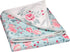2 Ply Silky Mink Embroidered Baby Blanket, Reversible Garden Rose Print, (Aqua, 30 in. x 40 in.)...