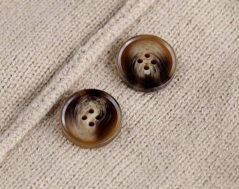 50PCS 5/8 inch (15mm) Suit 4-Hole Buttons Overcoat Resin Brown Color Buttons Crafts DIY Projects...