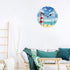 TAHEAT Lighthouse Seagull Ocean Wall Clock, Wooden Battery Operated Clocks, Silent Non Ticking Easy to Read Wall Clock for Kitchen/Bedroom/Living ...