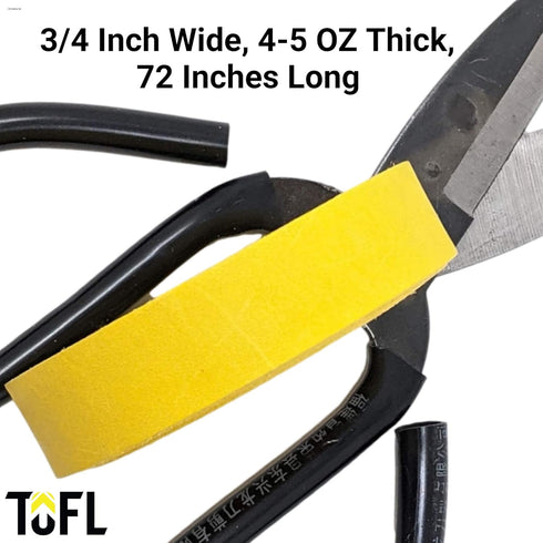 TOFL Genuine Top-Grain Leather Strap | 72 Inches Long | 3/4 Inch Wide | 1/8 Inch Thick (7-8 oz) | 1 Leather Strip for DIY Arts & Craft Projects, C...