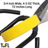 TOFL Genuine Top-Grain Leather Strap | 72 Inches Long | 3/4 Inch Wide | 1/8 Inch Thick (7-8 oz) | 1 Leather Strip for DIY Arts & Craft Projects, C...
