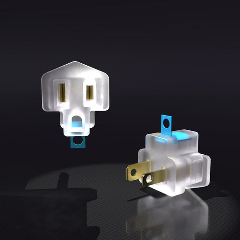 2 Prong to 3 Prong Adapter, 4 Pack Turn Any 2 Prong Outlet into A 3 Prong Outlet with Outlet Adapter Converter, Clear, ETL Listed...