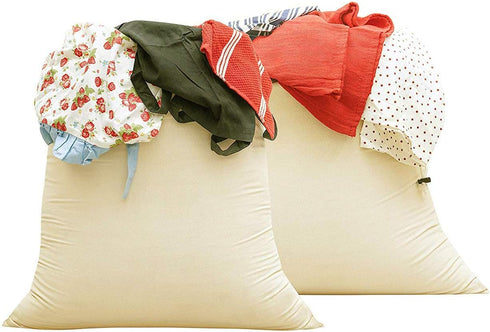 4-Pack Jumbo Drawstring Dust Covers Large Cotton Cloth Storage Pouch 26" x 20" String Bag for Handbags Laundry Purses Shoes...