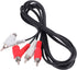 RCA Audio Piggyback Extender Cable, 5Ft 2 RCA Male to 2 RCA Male + RCA Female Piggyback Extension Audio Video AV Adapter Cord...