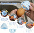 Egg Brush,Egg Cleaner for Fresh Eggs, Silicone Multifunctional Vegetable/Egg Scrubber Egg Washer,Reusable Cleaning Tools for Egg Washer (Z_Blue 1p...