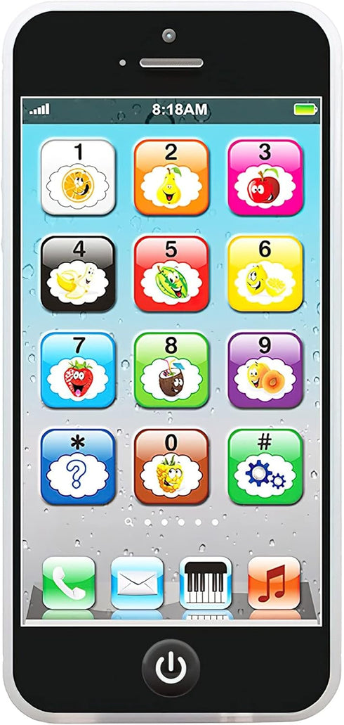 Toy Learning Play Cell Phone with 8 Functions and Dazzling Lights for Toddler Baby Kids 12-18 Months Ages 1-3 Year Old...