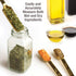 2LB Depot Gold Measuring Cup Set - 7pc Stainless Steel, Narrow Long Handle Design Fits Spice Jars - Leveler Included...