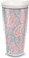 Tervis Paisley Pattern Made in USA Double Walled Insulated Tumbler Travel Cup Keeps Drinks Cold & Hot, 24oz, Clear...