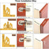 4-Pack Hidden Hinges for Cabinet Doors Frameless, Concealed Cabinet Hinges, Surface Mount Hinges...