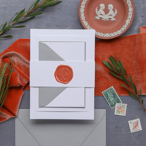 UNIQOOO Mailable Glue Gun Sealing Wax Sticks for Wax Stamp - Terra Cotta Orange, Fall Color Palette for Autumn Wedding Invitation, Cards Envelope,...