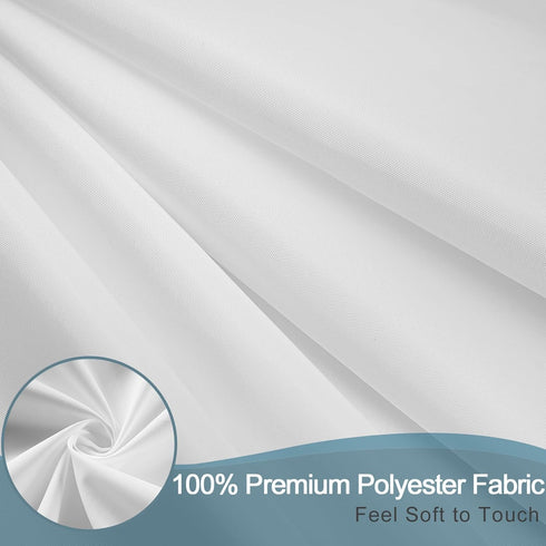 AooHome Fabric Shower Curtain, 36 Width x 72 Height Inch Stall Size Bathroom Curtain for Hotel, Waterproof, White...