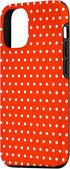 iPhone 12/12 Pro Case, Red Phone Cover, Red and White Polka Dots Phone Case...