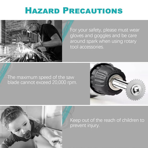 5PCS Rotary Drill Saw Blades,with 2PCS 1/4"Hex Shank,HSS Saw Disc Wheel Cutting Blades for Drills Rotary Tools...