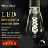 ST19(ST58) LED Smoky Grey Glass Edison Bulb, Vintage, 6 Pack, Daylight 5000K, Antique Flexible Spiral LED Filament Light Bulb, Dimmable, 300LM, 4....