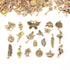 JIALEEY 200Pcs Tibetan Antique Gold Charm Mixed Pendants DIY for Bracelet Necklace Jewelry Making and Crafting...