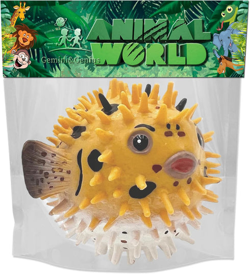 Gemini&Genius Pufferfish Toy, Realistic Puffer Fish Action Figure, Real Blowfish Toy, Educational Gift, Display and Play Toy, DIY Craft Decor, Swi...