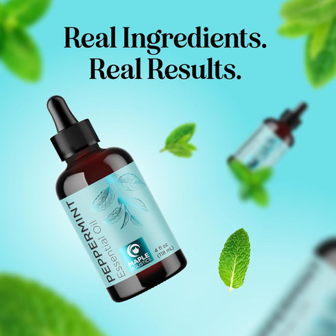 Peppermint Essential Oil for Diffuser Aromatherapy - 100% Pure Peppermint Oil for Hair Skin and Nails Plus Undiluted Refreshing Aromatherapy Essen...
