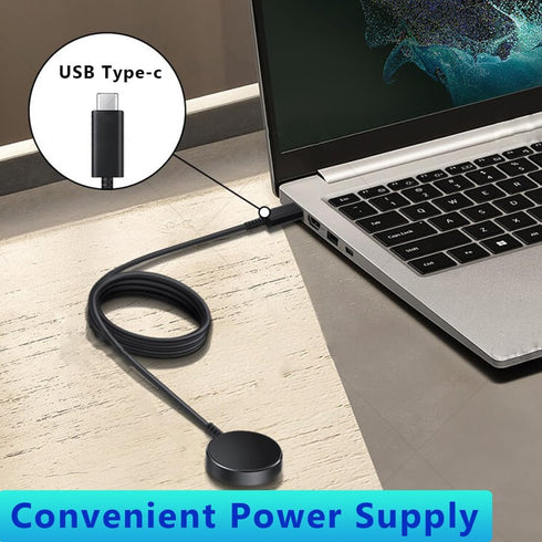 Charger for Galaxy Watch 5 Pro, USB C Watch Charger Cable Compatible with Samsung Galaxy Watch 6 Classic/6/5 Pro/5/4 Classic/4/3/Active 2 - Black,...