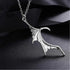 COLORFUL BLING 2pcs Gothic Matching Love Heart Pendant Necklaces Set Dragon Bat Wing Choker Friendship Lovers Couples for Women Men Cool BFF Jewel...