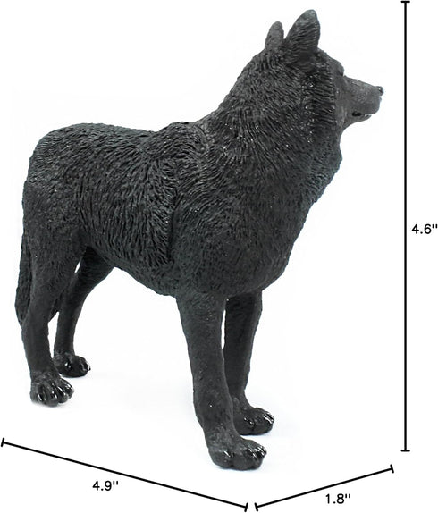 Safari Ltd. Black Wolf Figurine - Realistic 5.3" Figure - Educational Toy for Boys, Girls, and Kids Ages 1+...