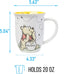 Silver Buffalo Disney Winnie the Pooh But First Hunny Wide Rim Bees Flying Ceramic Mug, 16 Ounces...