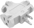 3 Plug Outlet Adapter (T-shaped),Heavy Duty Outlet Extender?T-Shaped Adapter?Grounded Wall Adapter, Turn 1 to 3 Outlet, UL Certified, White (3PACK...