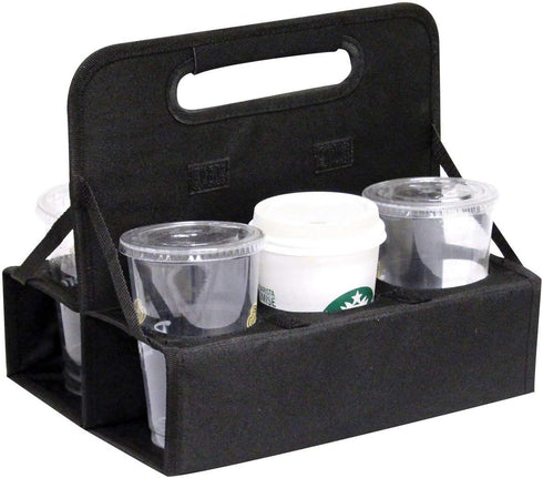Preferred Nation Reusable Cup Carrier/Caddy (Set of 2), Holds 6 Soda Coffee Cups or Cans, Sturdy Frame and Solid Base, Foldable Convenient Easy to...