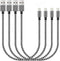 Short iPhone Charger Cable 4Pack,1FT Lightning to USB Braided Data Sync Fast Charger Cord Compatible with iPhone 12 Pro Max/12/11/11 Pro Max X XS ...
