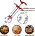 Meat Injector Syringe, 1-oz Plastic Marinade Turkey Injector Kit, 2 Marinade Injector Needles for BBQ Grill by QPMR...